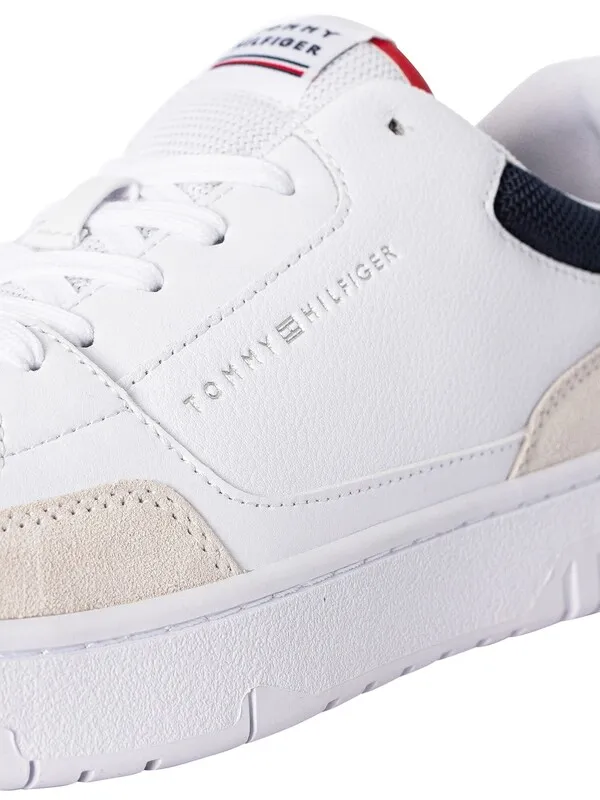 Tommy Hilfiger Basket Core Leather Trainers - White