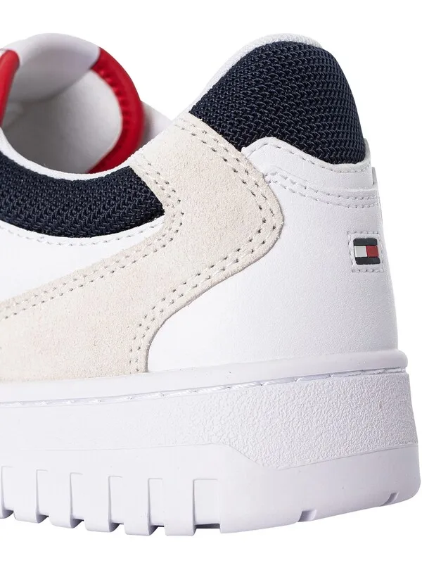 Tommy Hilfiger Basket Core Leather Trainers - White