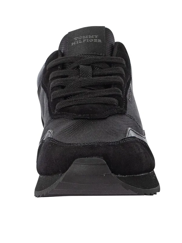 Tommy Hilfiger Runner Evo Cordura Trainers - Black