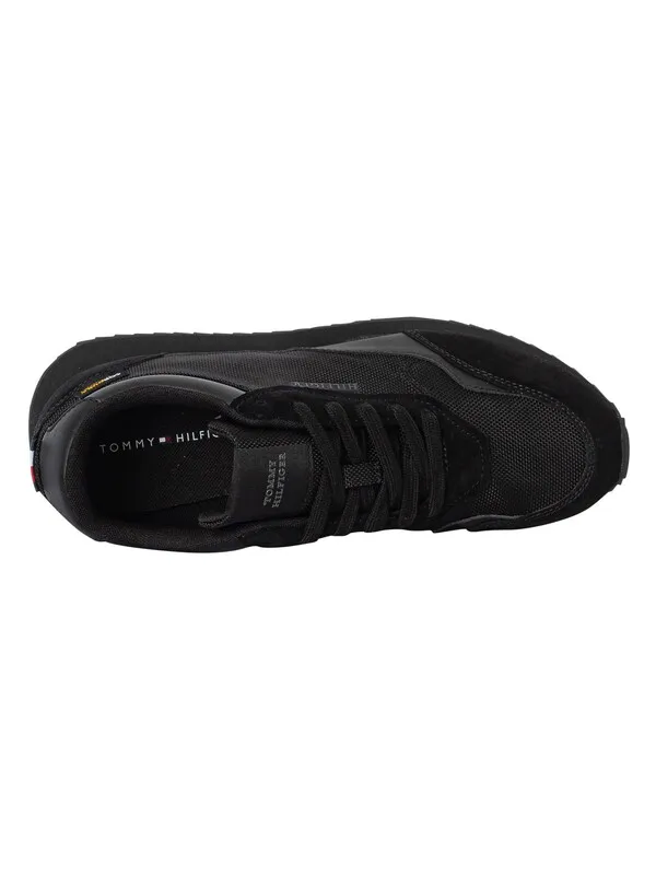 Tommy Hilfiger Runner Evo Cordura Trainers - Black