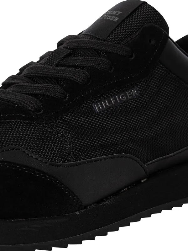 Tommy Hilfiger Runner Evo Cordura Trainers - Black