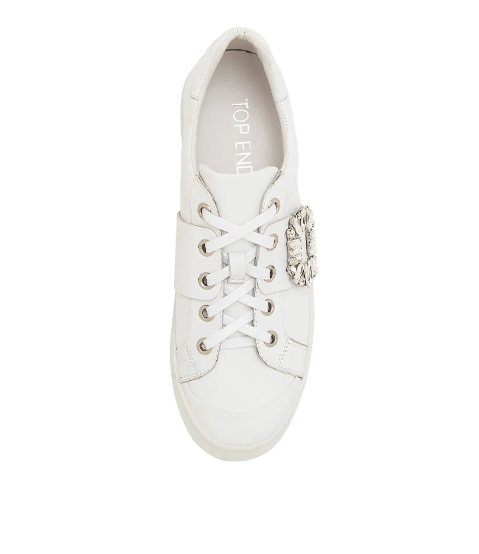 TOP END Liamond White Leather Sneakers Ws