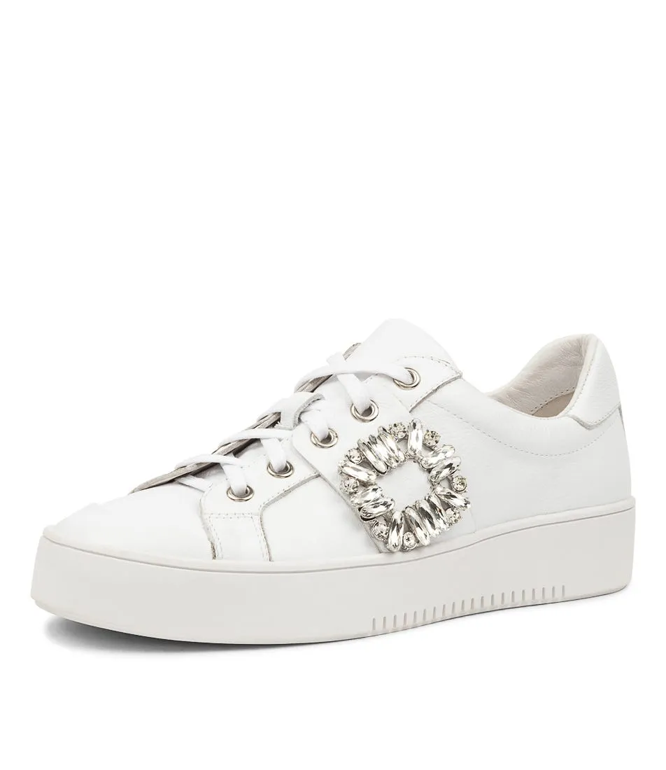 TOP END Liamond White Leather Sneakers Ws