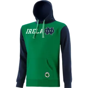 Trad Craft Men's Notre Dame Ireland Hoodie Emerald / Navy