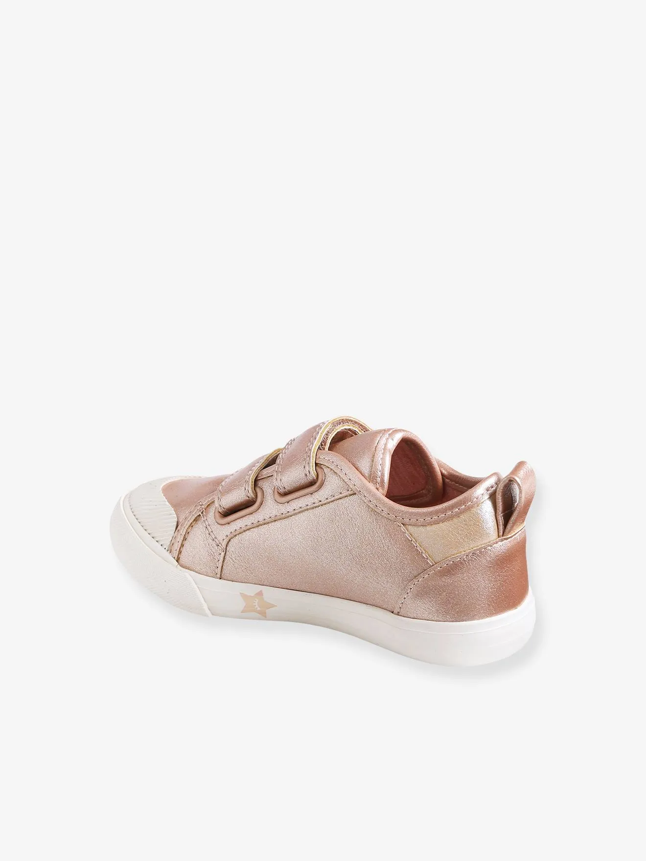 Trainers with Touch Fasteners for Girls, Designed for Autonomy - shimmery light pink