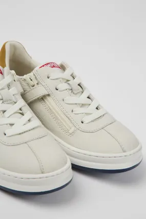 Twins White leather and nubuck sneakers for kids