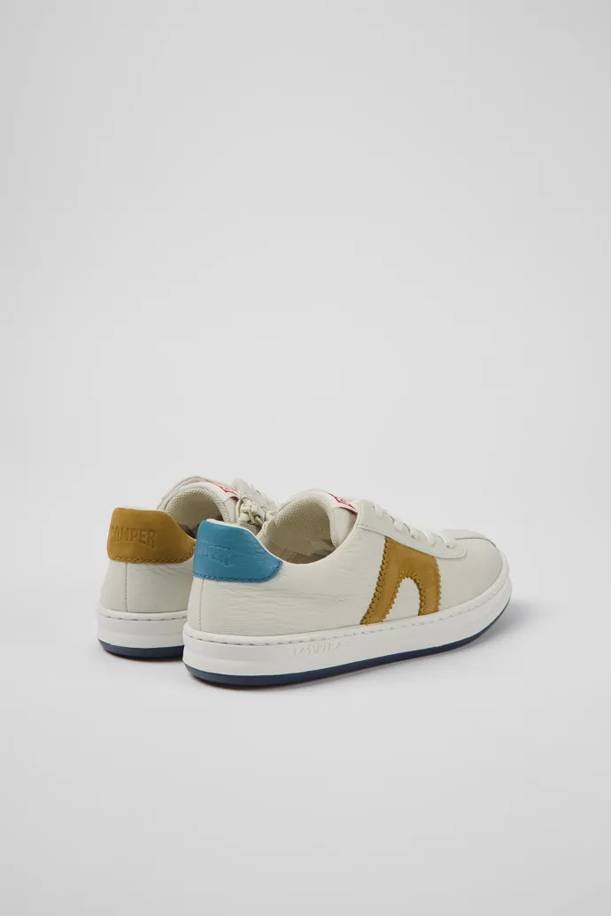 Twins White leather and nubuck sneakers for kids