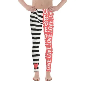 Two-Patterned Valentine's Day Men's Leggings