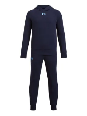 UNDER ARMOUR Boys Training Rival Fleece Tracksuit - Navy