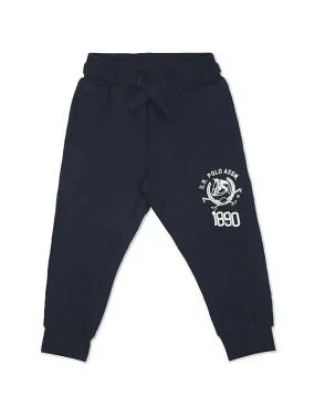 U.S. Polo Assn. Kids Boys Navy Mid Rise Solid Joggers