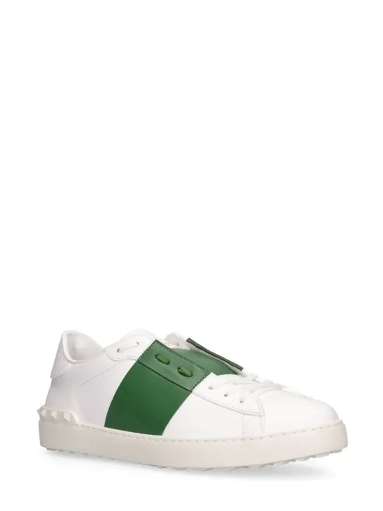 Valentino Garavani   Open leather low top sneakers 