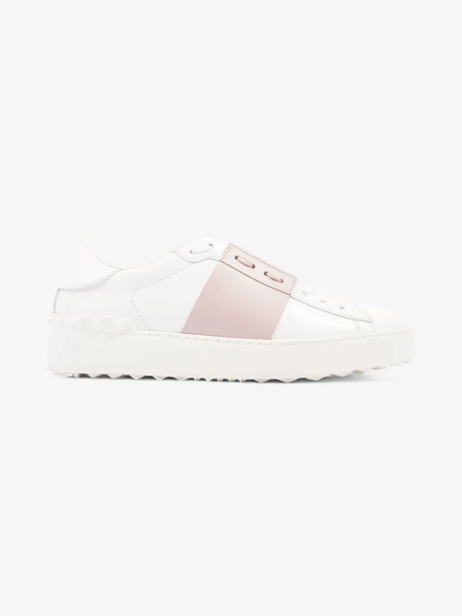 Valentino Open Sneakers  White / Pink Leather EU 37 UK 4