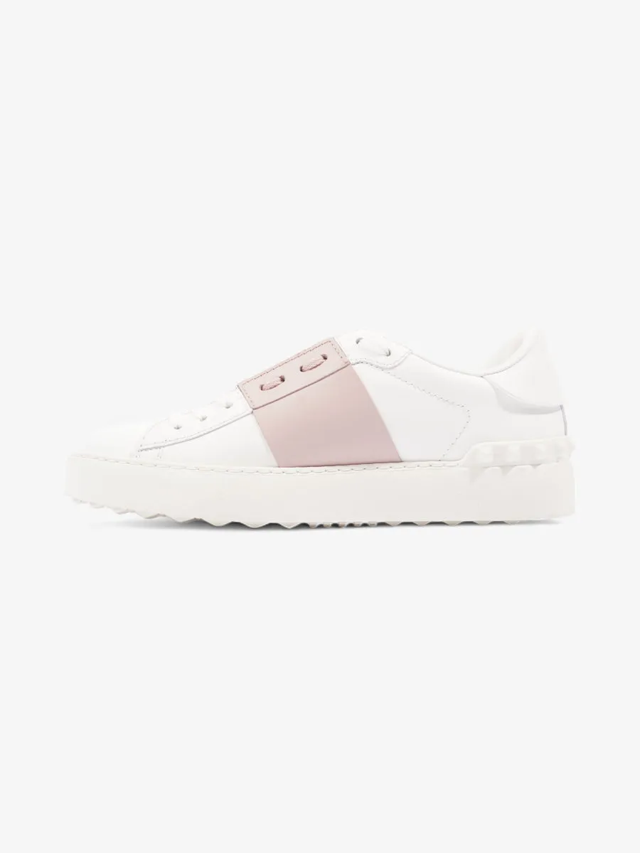 Valentino Open Sneakers  White / Pink Leather EU 37 UK 4