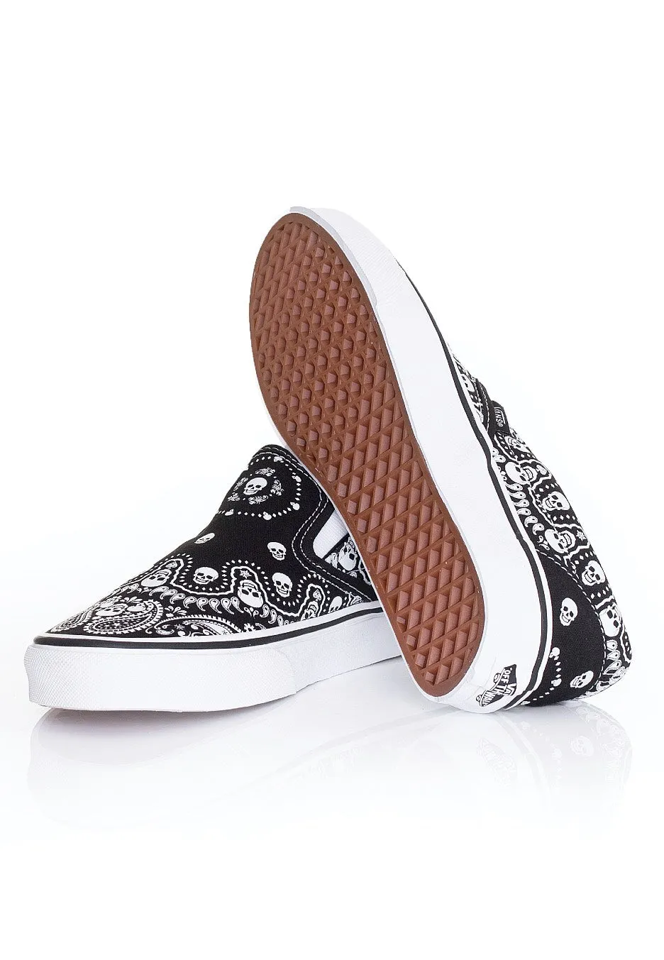 Vans - Classic Slip On (Bandana) Black/True White - Shoes