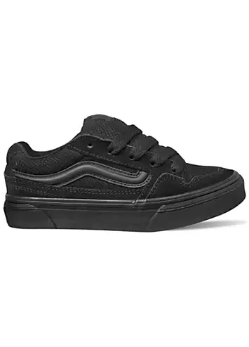 Vans Kids Black Suede & Mesh Caldrone Trainers | Grattan