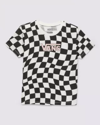 VANS Kids Warped 66 Check Crew T-Shirt