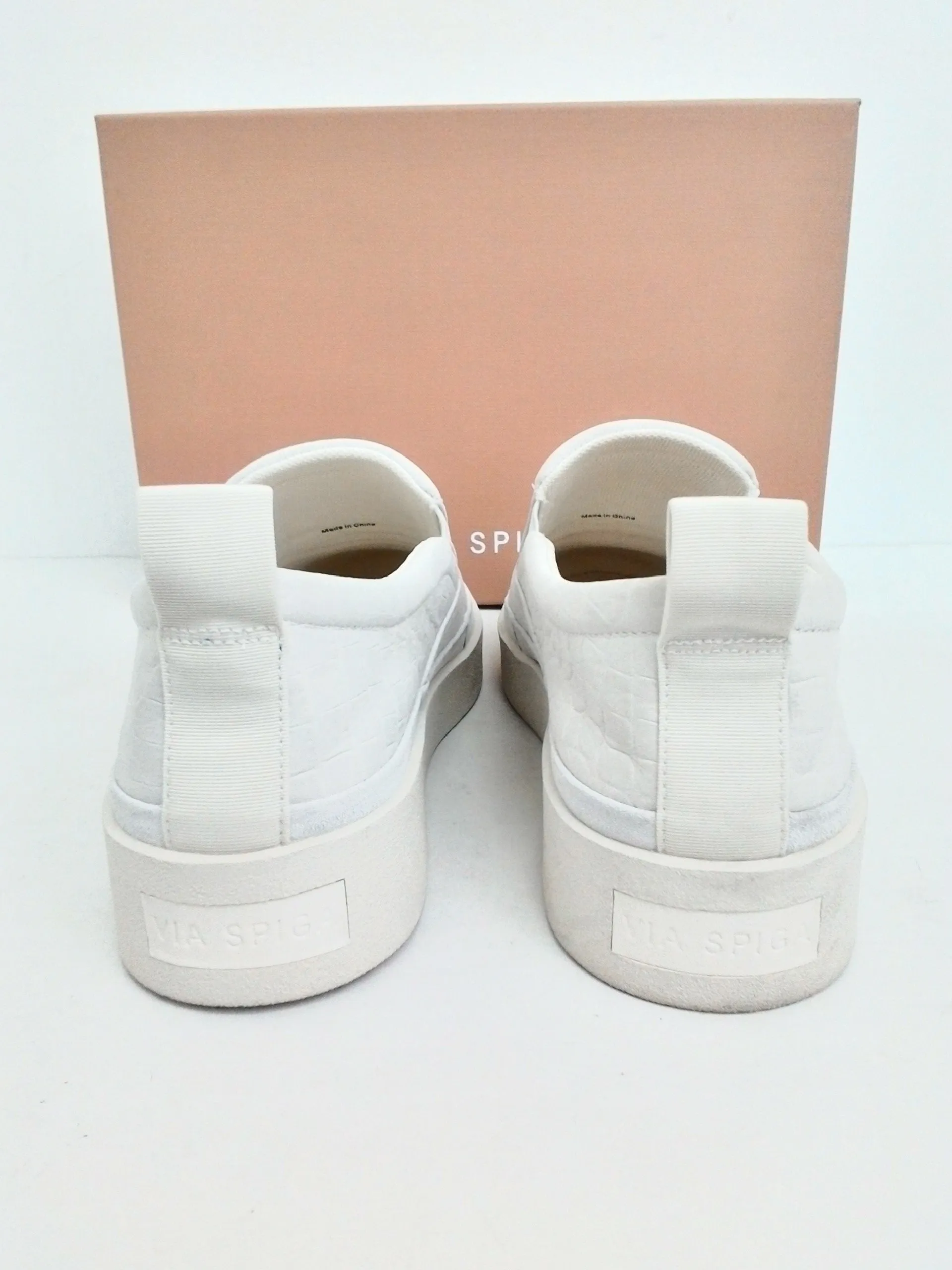 Via Spiga Women's V-Markie, Milk Su White Leather  Sneakers Size 5, 5.5, 7 & 8.5