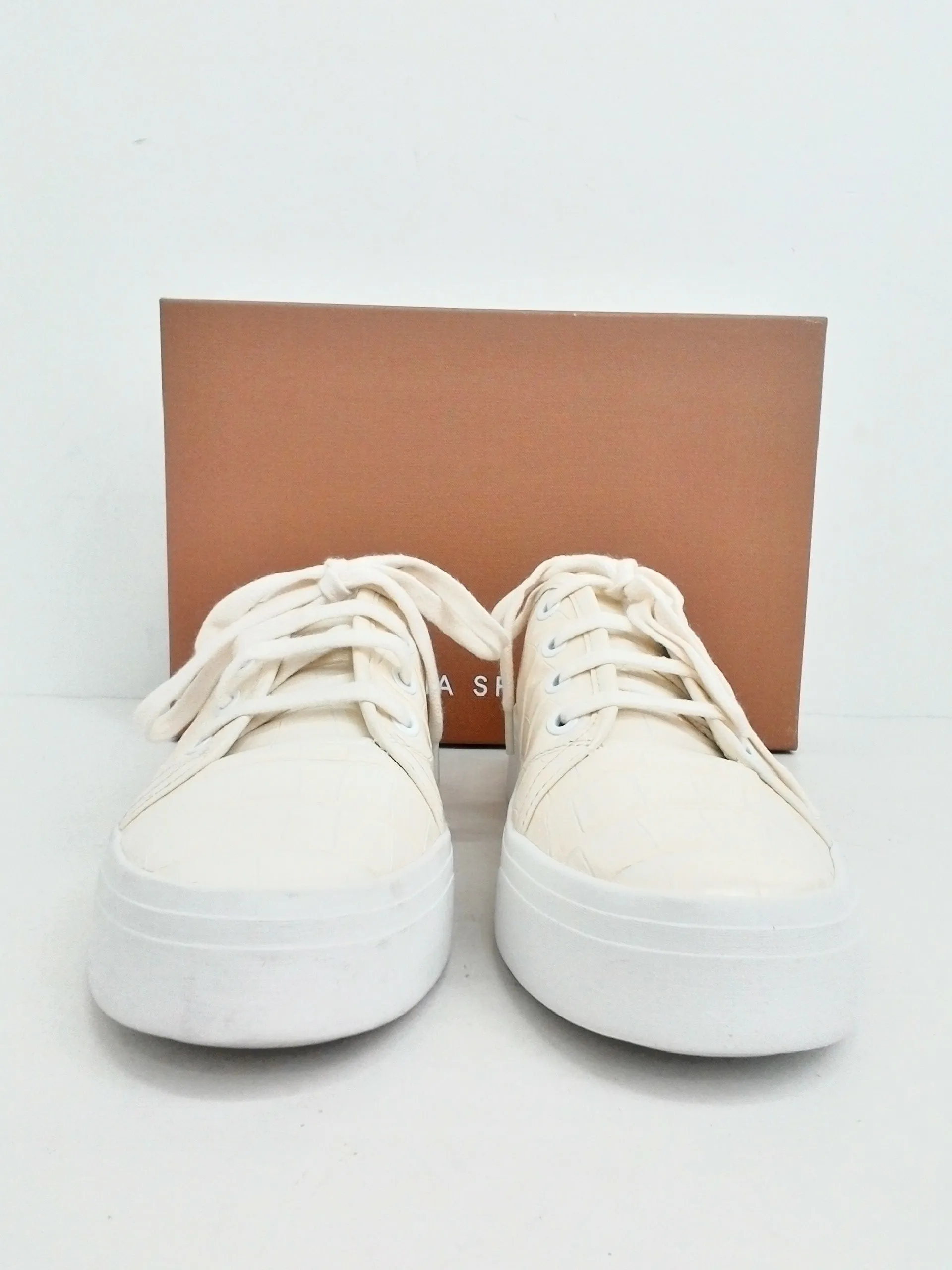 Via Spiga Women's Viola Milk Leather Sneakers Size 5.5, 6.5, 7, 8, 8.5 & 10 M