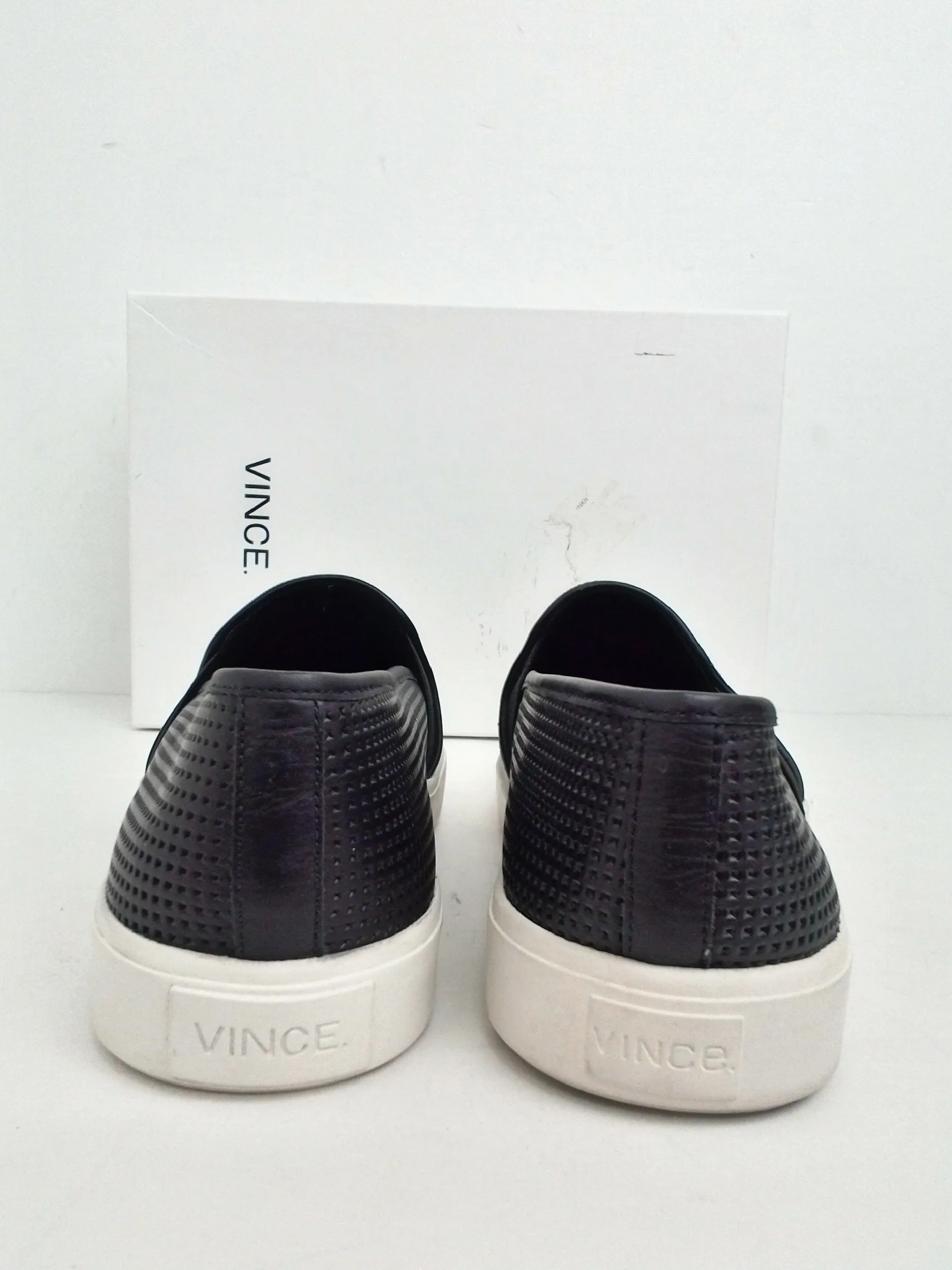 Vince Women's Blair Black Leather Sneakers Size 9.5 M