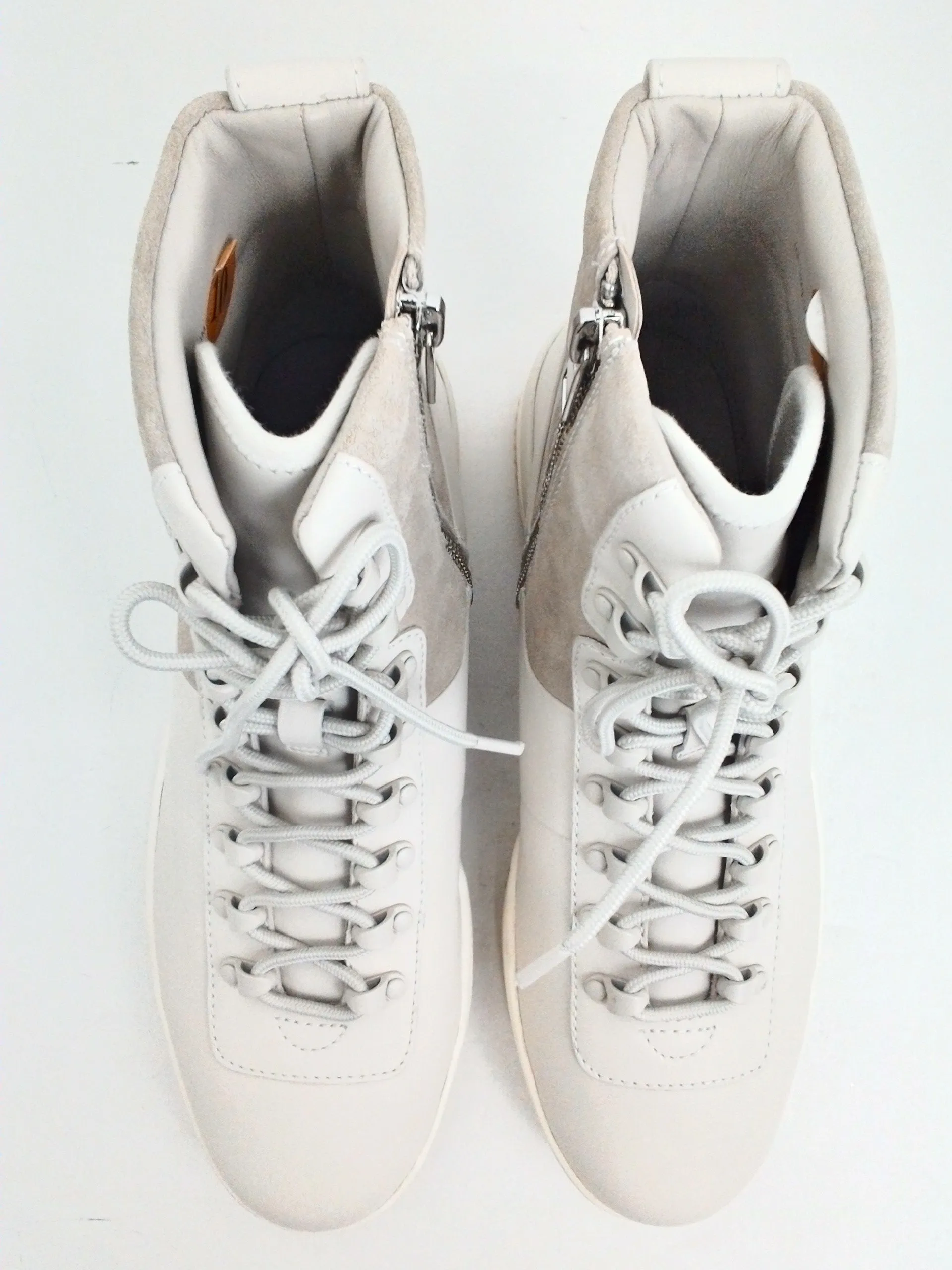 Vince Women's Rowan White Leather High-Top Sneakers Size 10