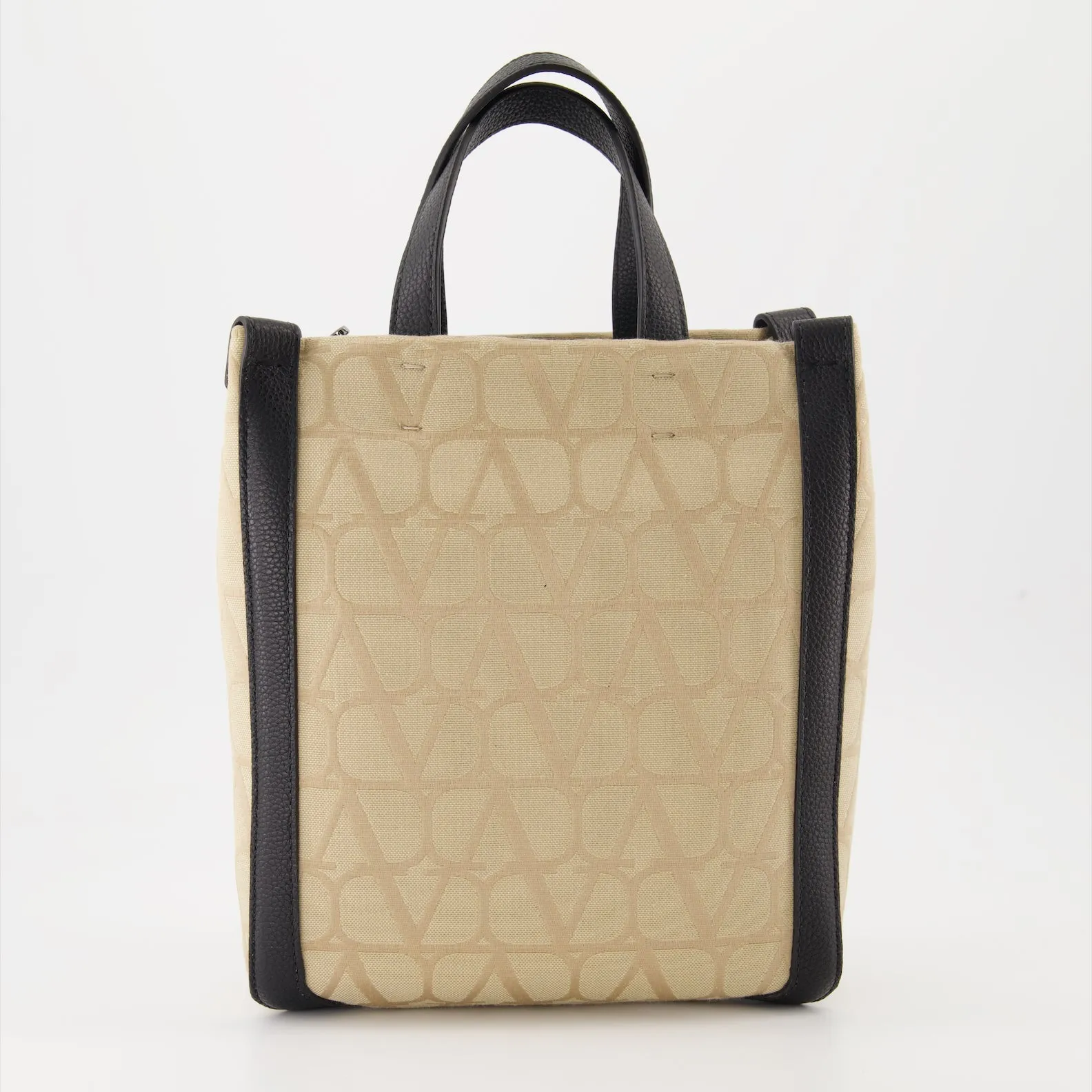 VLogo Canvas and Leather Bag