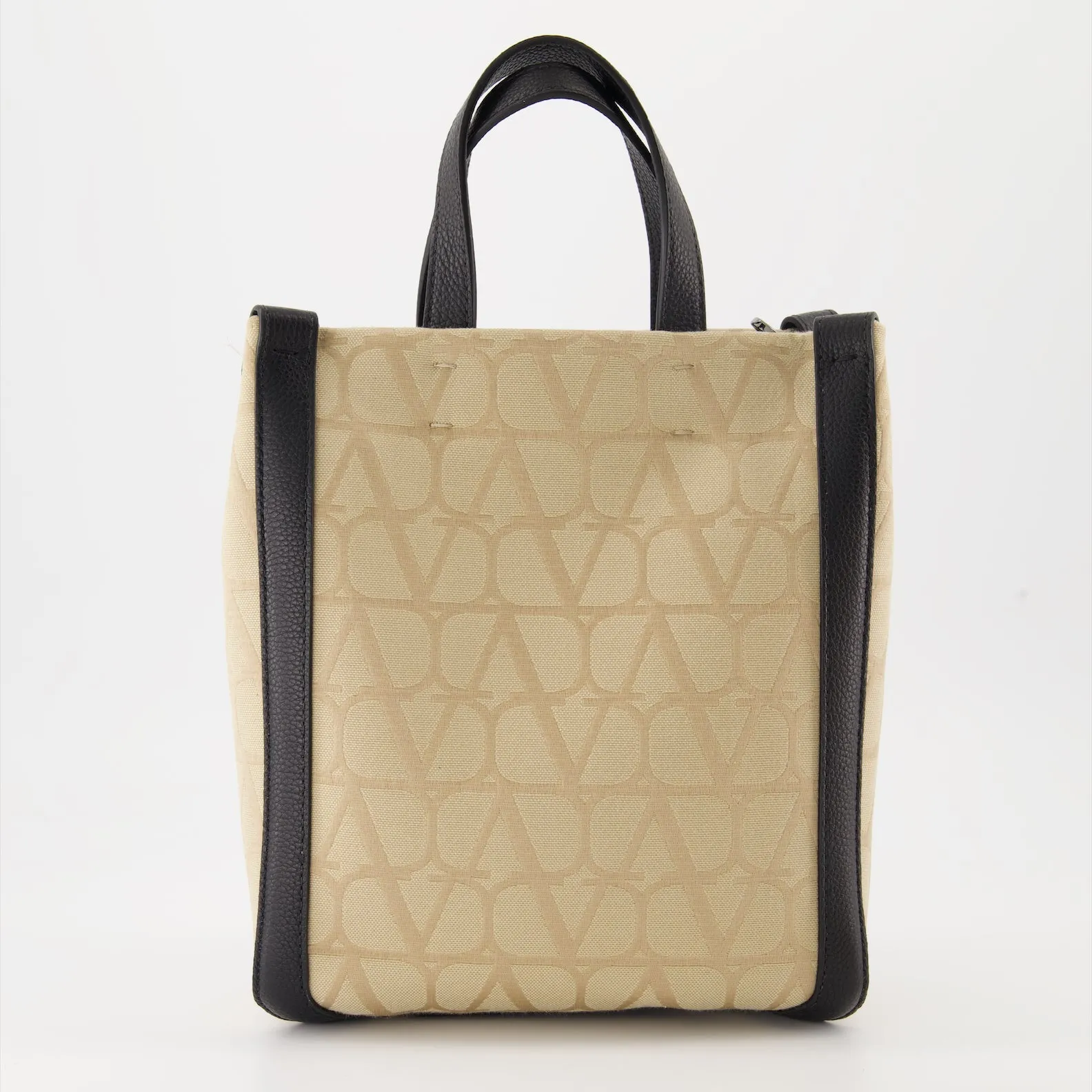 VLogo Canvas and Leather Bag