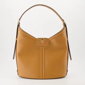 VLogo Leather Hobo Bag