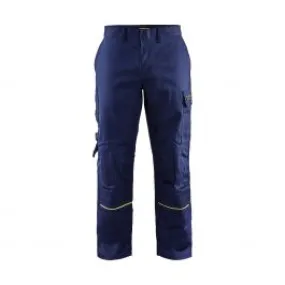 Welding Trousers 1701 Marine/High Vis Geel - Blåkläder