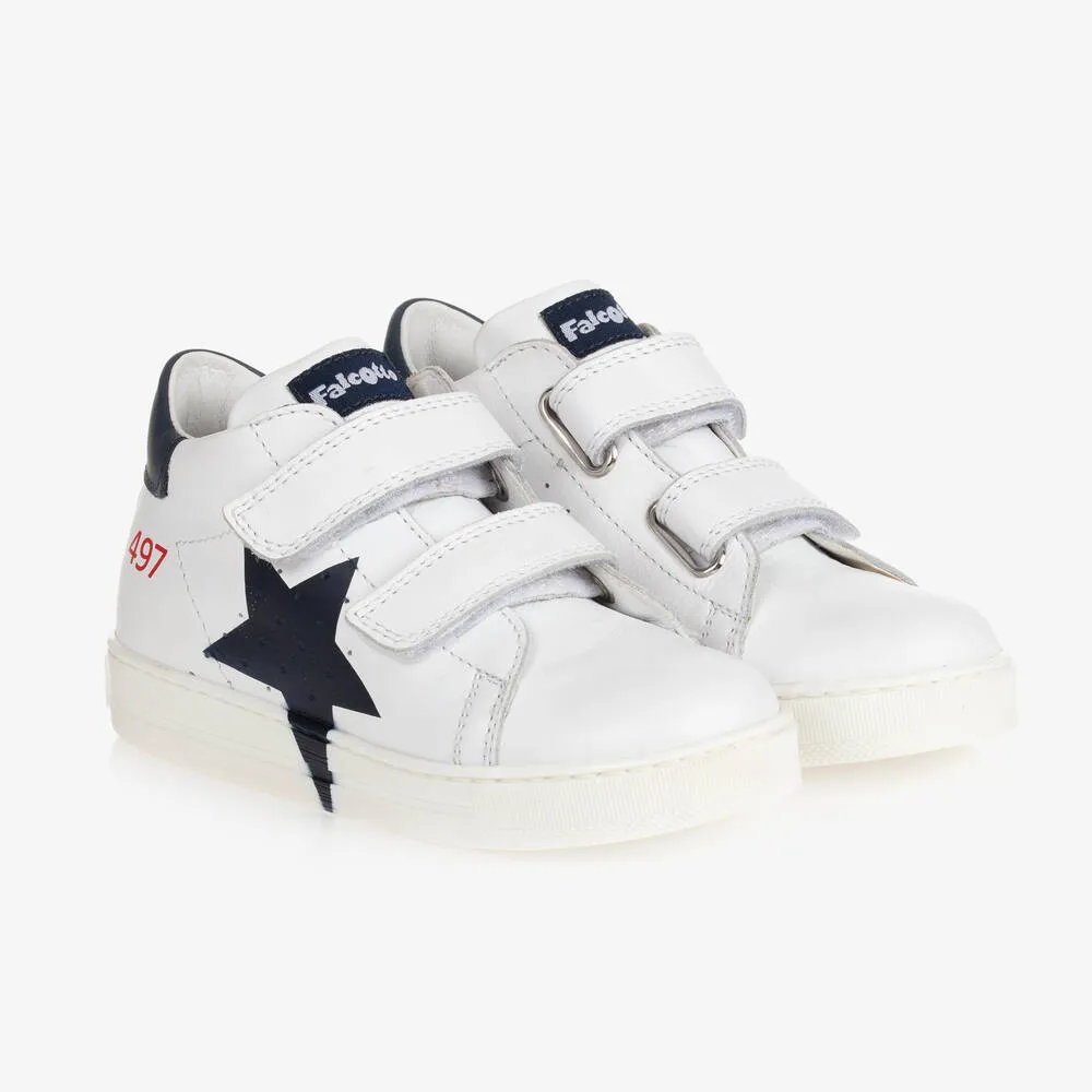 White & Blue Star Trainers