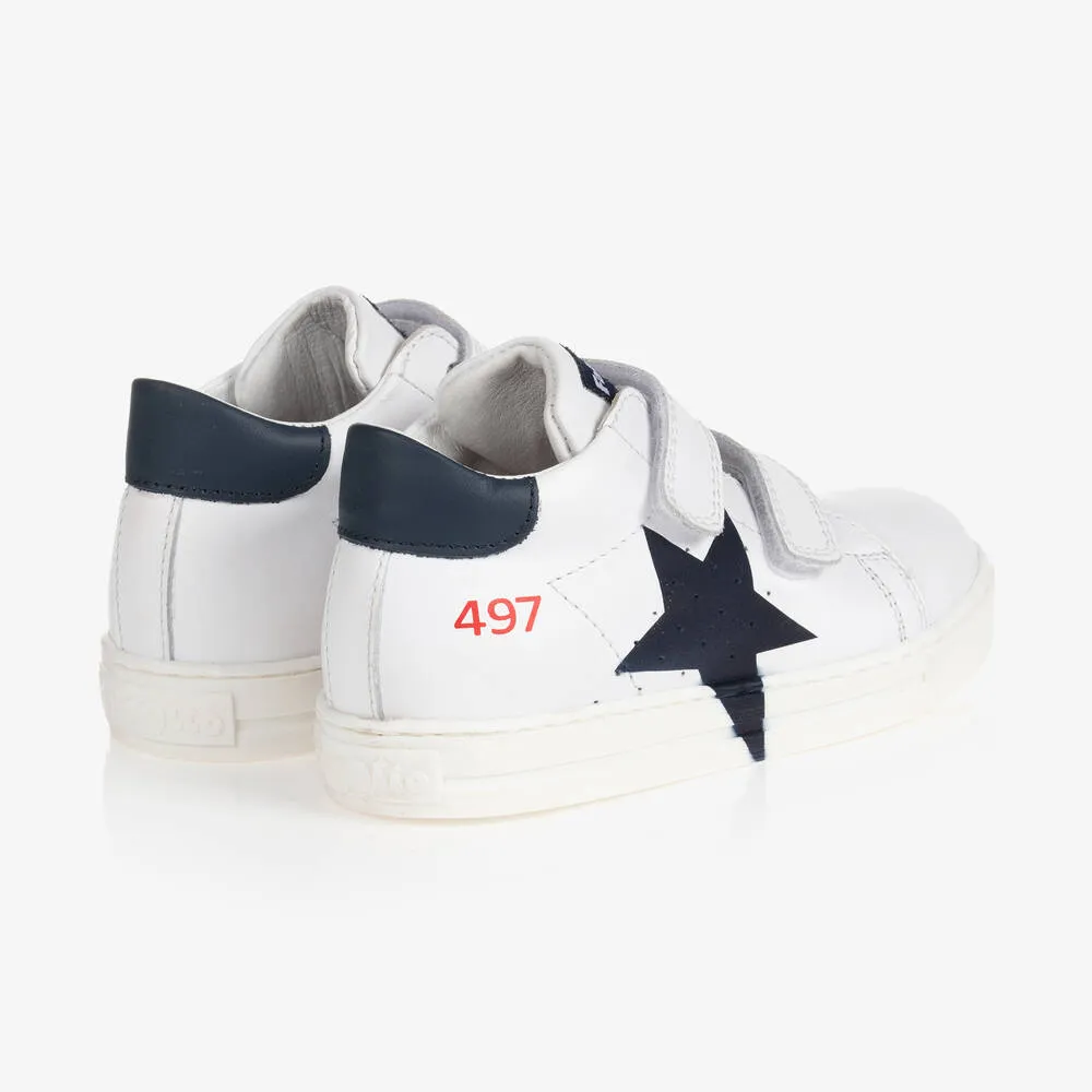 White & Blue Star Trainers