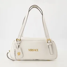 White Leather Bowling Bag