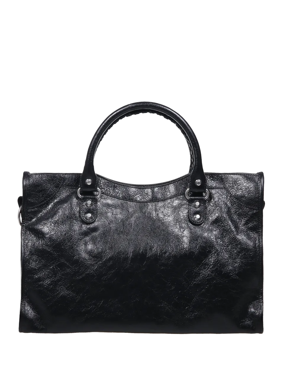 WOMAN BALENCIAGA BLACK LAMB LEATHER MEDIUM CITY BAG