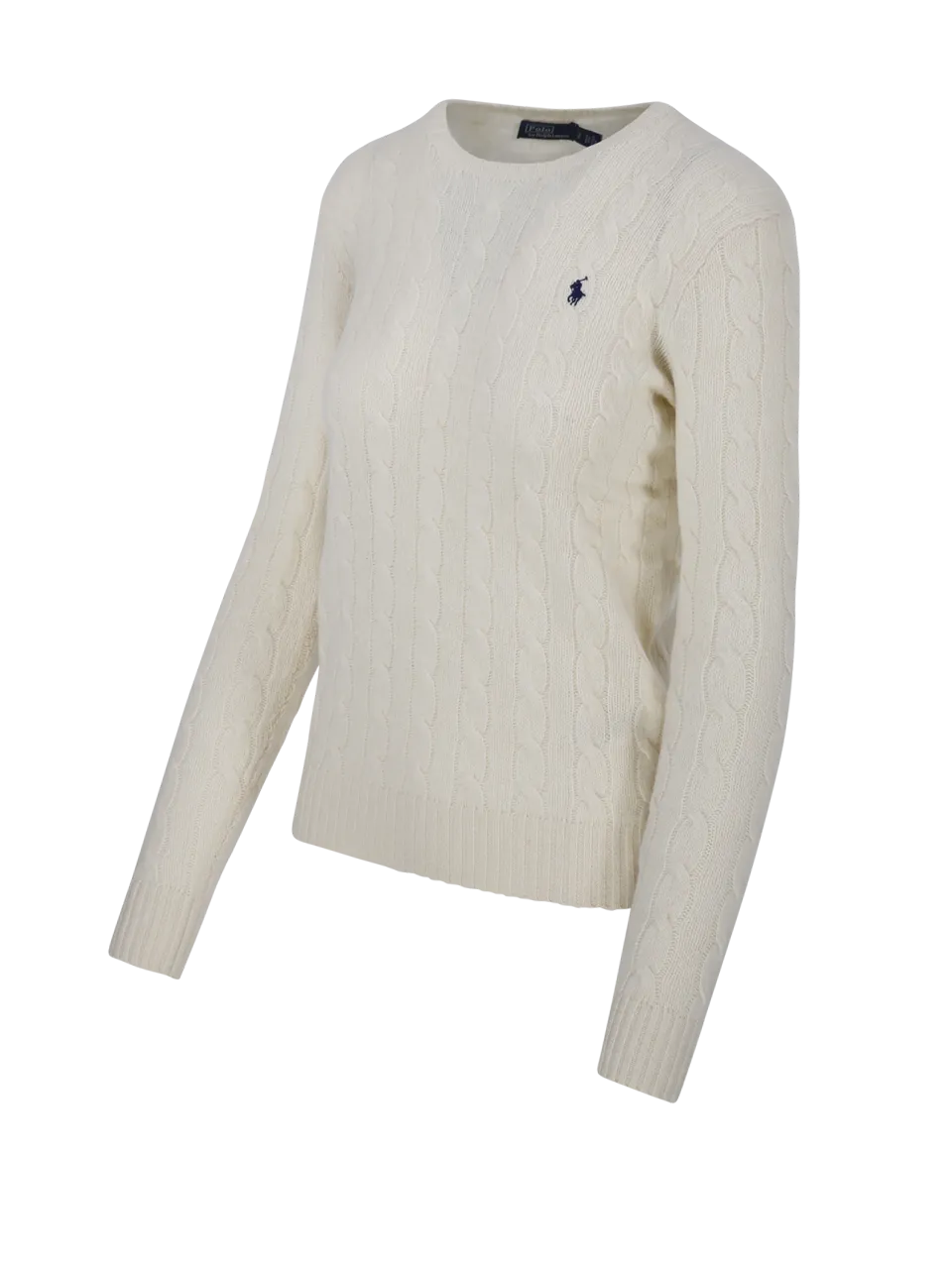 WOMAN RALPH LAUREN WHITE WOOL JULIANNA LONG SLEEVE PULLOVER