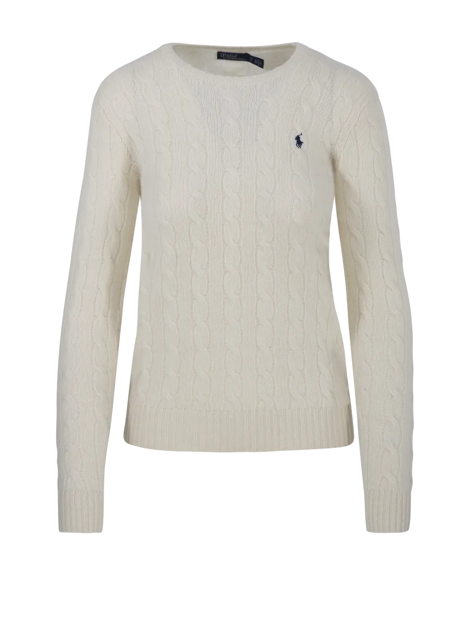 WOMAN RALPH LAUREN WHITE WOOL JULIANNA LONG SLEEVE PULLOVER