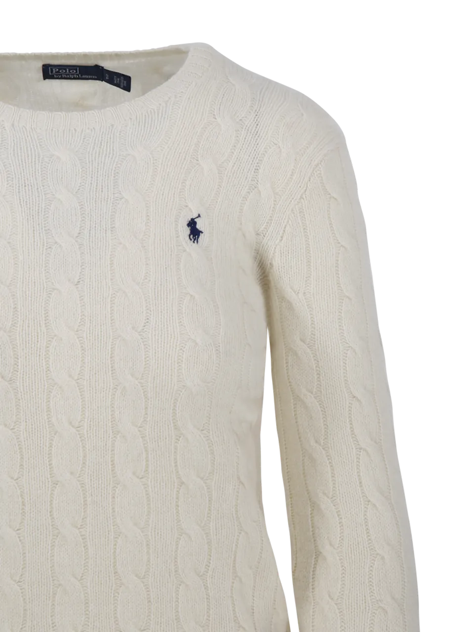 WOMAN RALPH LAUREN WHITE WOOL JULIANNA LONG SLEEVE PULLOVER