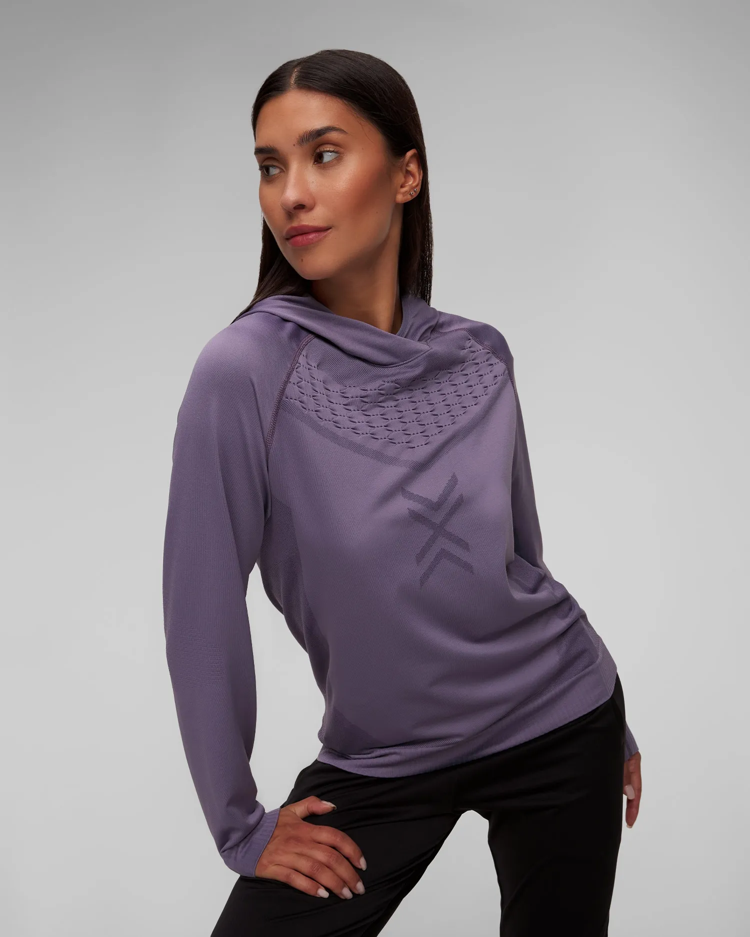 Women's purple hoodie X-Bionic X-Ential Hoody LS y1x2w24u-p096