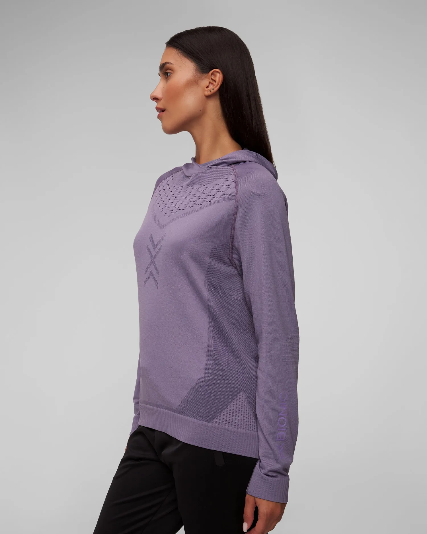 Women's purple hoodie X-Bionic X-Ential Hoody LS y1x2w24u-p096