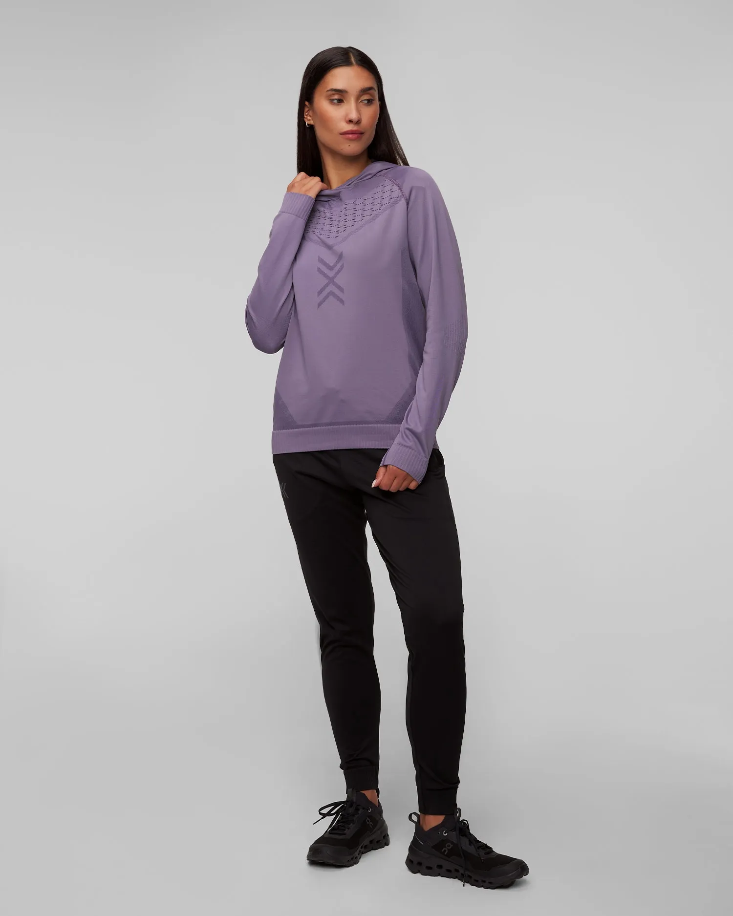 Women's purple hoodie X-Bionic X-Ential Hoody LS y1x2w24u-p096