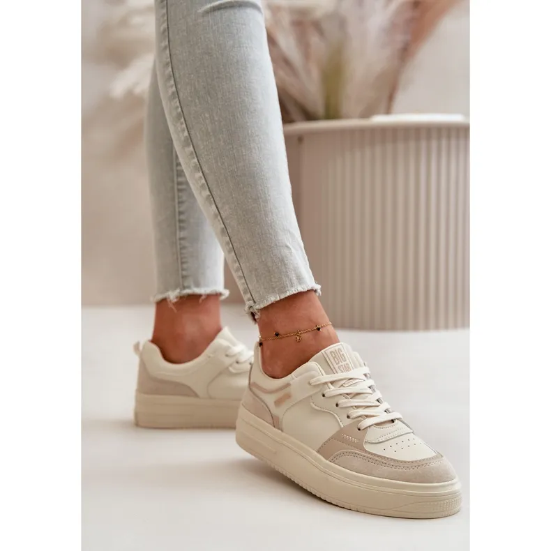 Women's Low Sneakers Eco Leather Big Star OO274029 Beige