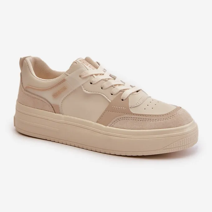 Women's Low Sneakers Eco Leather Big Star OO274029 Beige