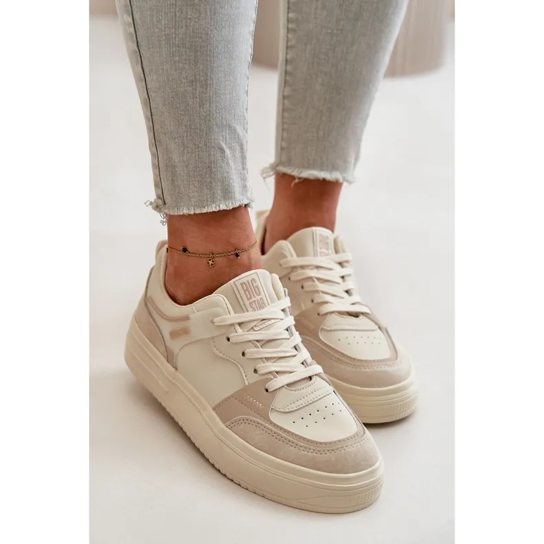 Women's Low Sneakers Eco Leather Big Star OO274029 Beige