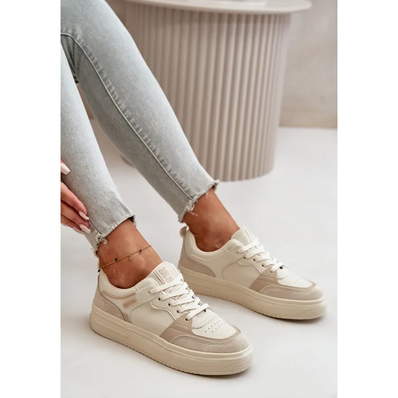 Women's Low Sneakers Eco Leather Big Star OO274029 Beige