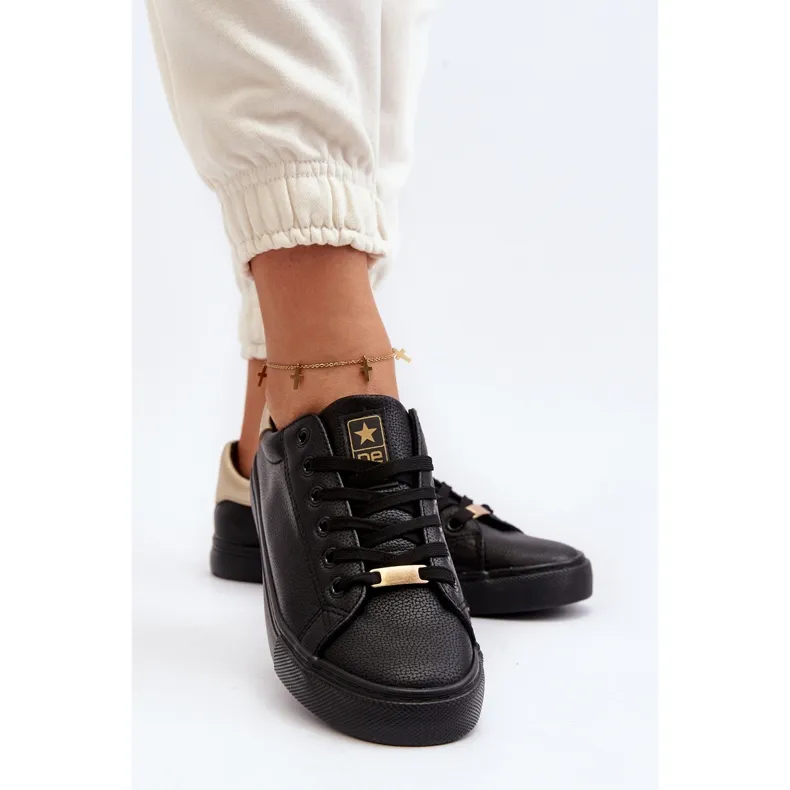 Women's Sneakers Eco Leather Black Tiraelle