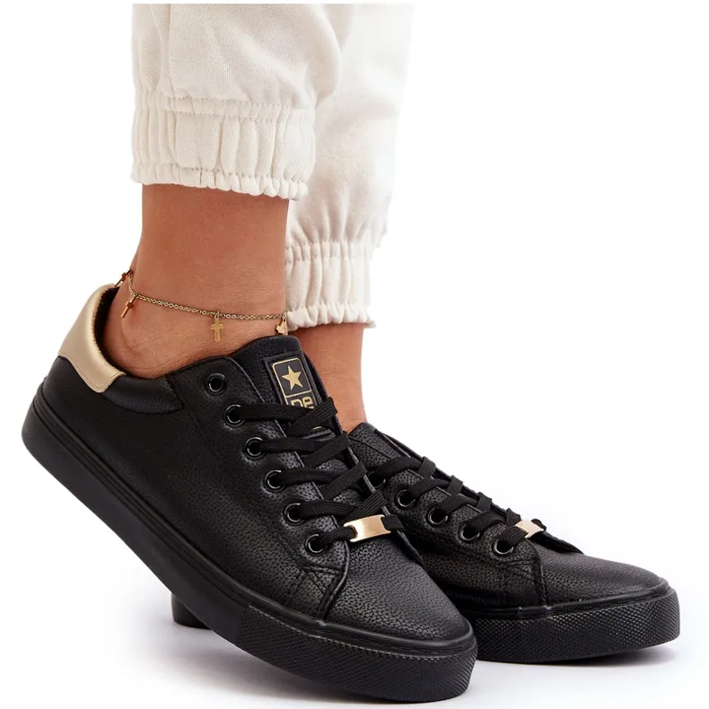 Women's Sneakers Eco Leather Black Tiraelle