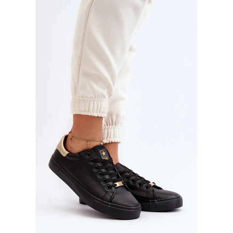 Women's Sneakers Eco Leather Black Tiraelle