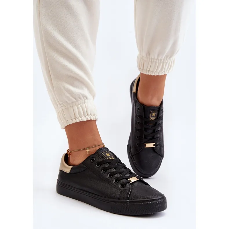 Women's Sneakers Eco Leather Black Tiraelle