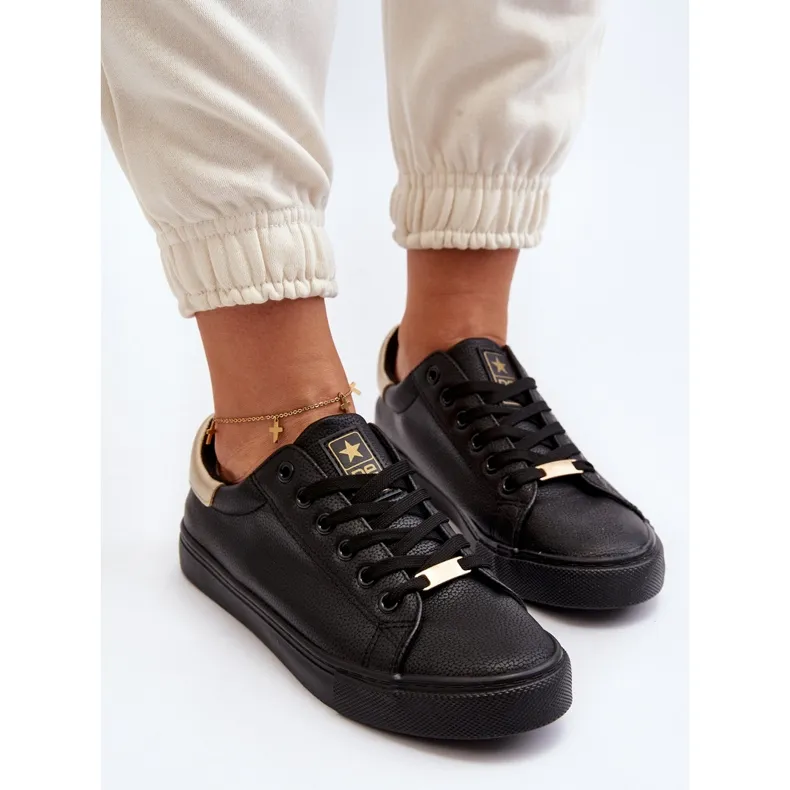 Women's Sneakers Eco Leather Black Tiraelle