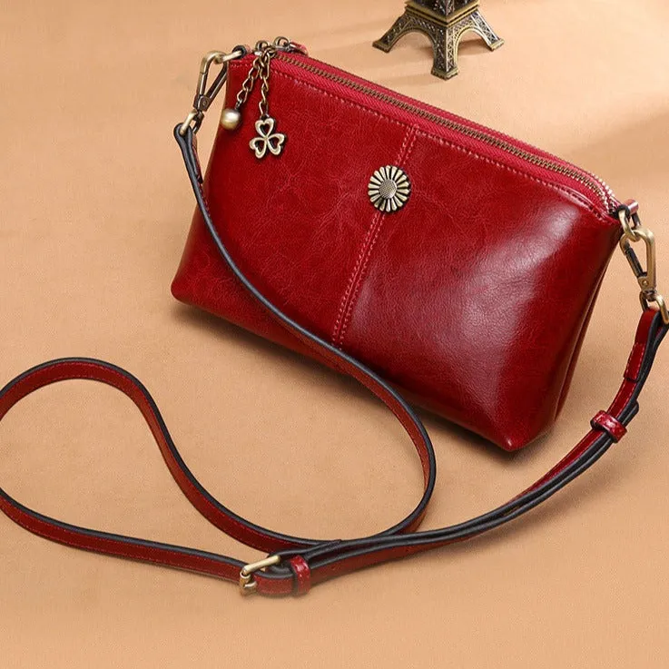 Women's leather crossbody bag