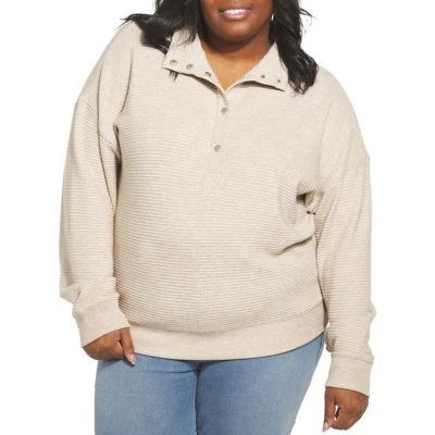 Women's Thread & Supply Plus Size Merrick 1/4 Snap Pullover