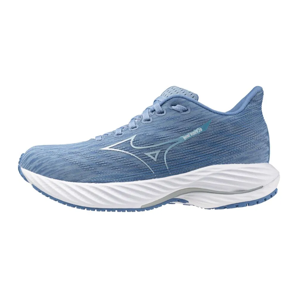 Women's Wave Rider 28 Running Shoe - Glacier Lake/ White - Regular (B)